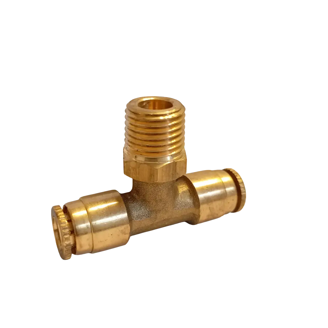 Línea 406 - Tee dos lados conector rápido tubo centro rosca