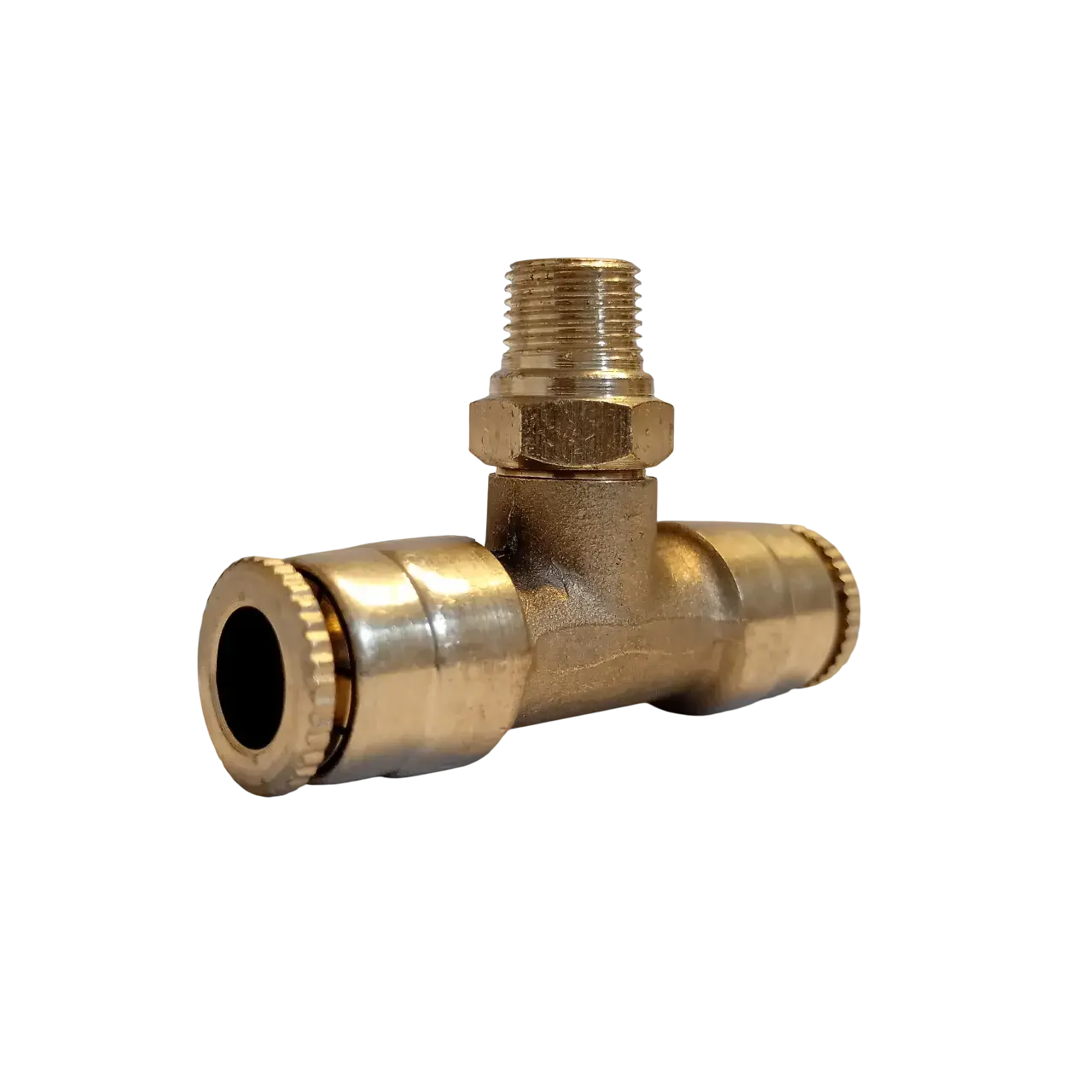 Línea 407 - Tee dos lados conector rápido tubo milimétrico